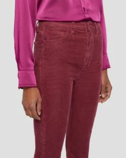 7 For All Mankind Tailorless Corduroy UHR Skinny Boot In Burgundy -7 For All Mankind Sales 7U648V64 BUR 3