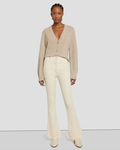 7 For All Mankind Tailorless Corduroy UHR Skinny Boot In Tapioca -7 For All Mankind Sales 7U648V64 TAP 1