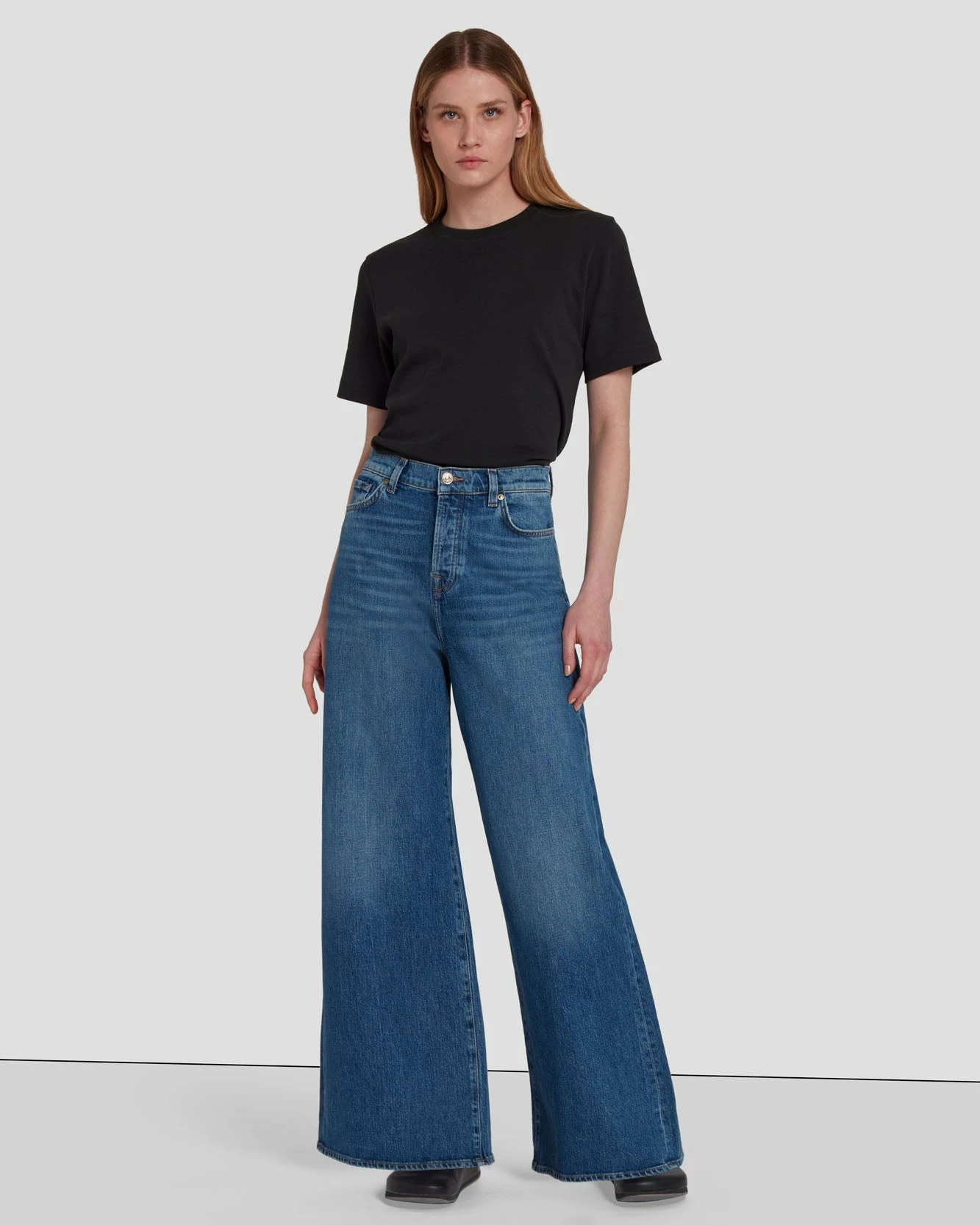 7 For All Mankind MANKIND Zoey Super Wide Leg In Explorer 3 7 For All Mankind MANKIND Zoey Super Wide Leg In Explorer