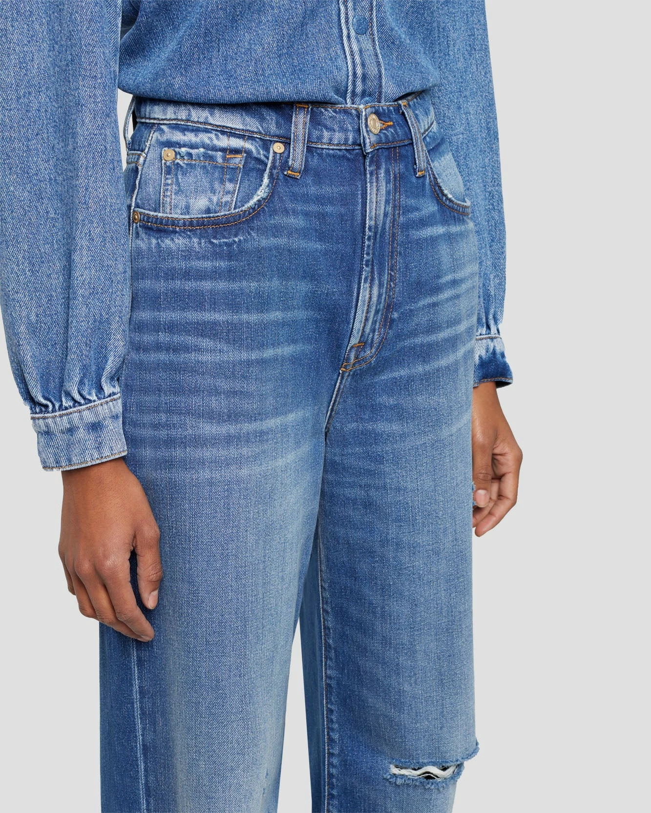 7 For All Mankind MANKIND Kate Modern Straight In Slate 5 7 For All Mankind MANKIND Kate Modern Straight In Slate - Image 3