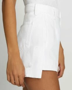 7 For All Mankind Denim Tailored Short In Brilliant White -7 For All Mankind Sales 7U744795 WTE 3