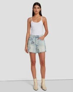 7 For All Mankind Easy Ruby Short In Iris Patchwork 13 7 For All Mankind Easy Ruby Short In Iris Patchwork -7 For All Mankind Sales 7U748555 IP2 6
