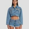 7 For All Mankind 7FAM X ADR Cropped Jacket In Babe -7 For All Mankind Sales 7U758C10 BB1 1