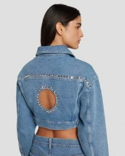 7 For All Mankind 7FAM X ADR Cropped Jacket In Babe -7 For All Mankind Sales 7U758C10 BB1 5