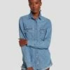 7 For All Mankind 7FAM X ADR Denim Shirt In Vibe -7 For All Mankind Sales 7U759D15 VBE 1