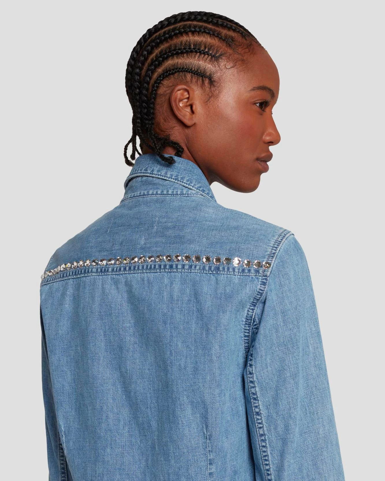 7 For All Mankind 7FAM X ADR Denim Shirt In Vibe 6 7 For All Mankind 7FAM X ADR Denim Shirt In Vibe - Image 4