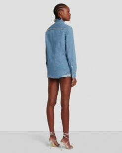 7 For All Mankind 7FAM X ADR Denim Shirt In Vibe 12 7 For All Mankind 7FAM X ADR Denim Shirt In Vibe -7 For All Mankind Sales 7U759D15 VBE 5