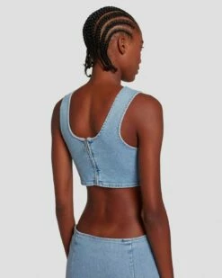 7 For All Mankind 7FAM X ADR Denim Dress In Babe -7 For All Mankind Sales 7U764120 BB1 3