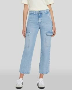 7 For All Mankind Logan Cropped Cargo Jean In Airwave -7 For All Mankind Sales 7U765C10 AWV 3