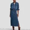7 For All Mankind Denim Midi Skirt In Bluenote -7 For All Mankind Sales 7U835C86 BN3 1