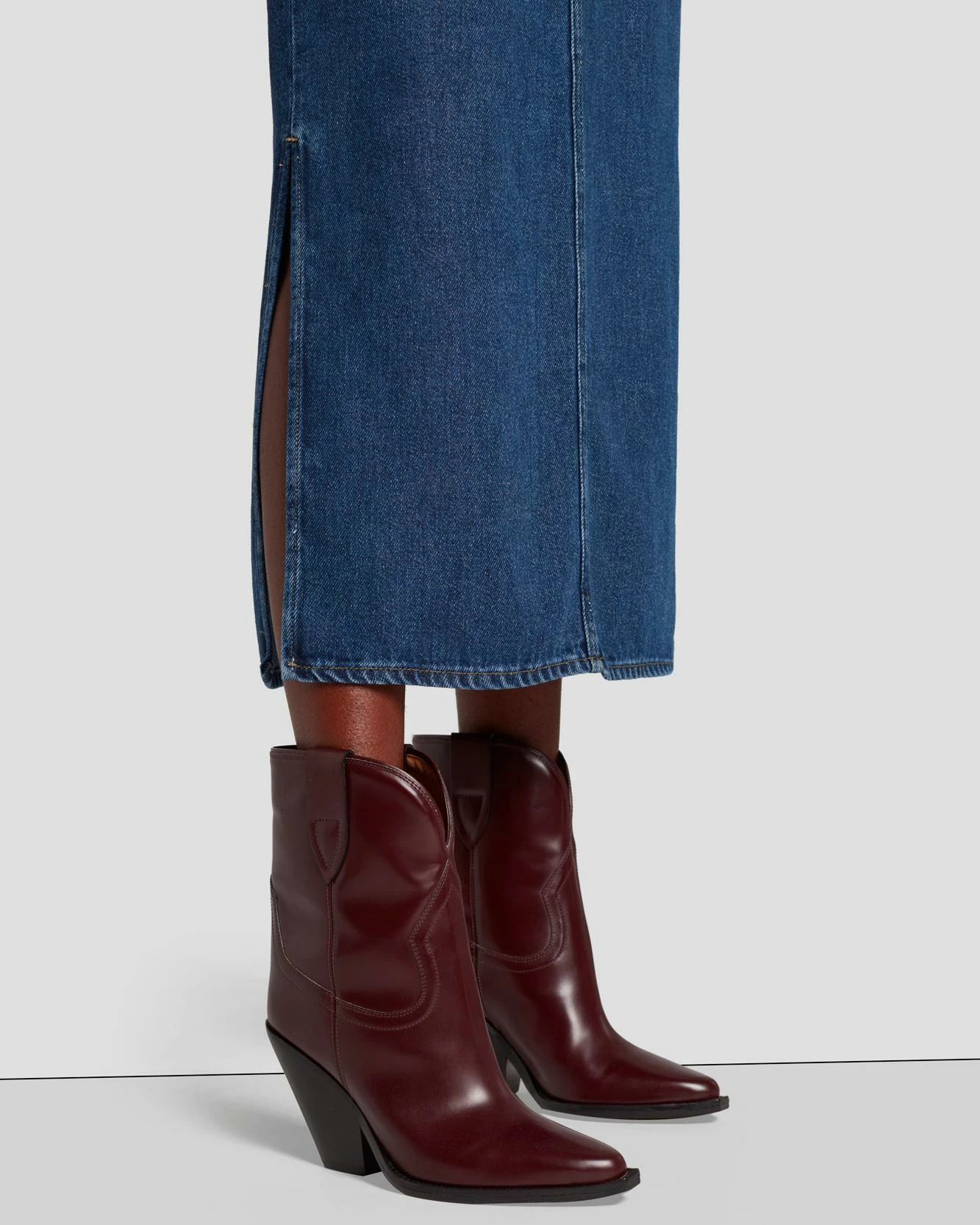 7 For All Mankind Denim Midi Skirt In Bluenote 8 7 For All Mankind Denim Midi Skirt In Bluenote - Image 6