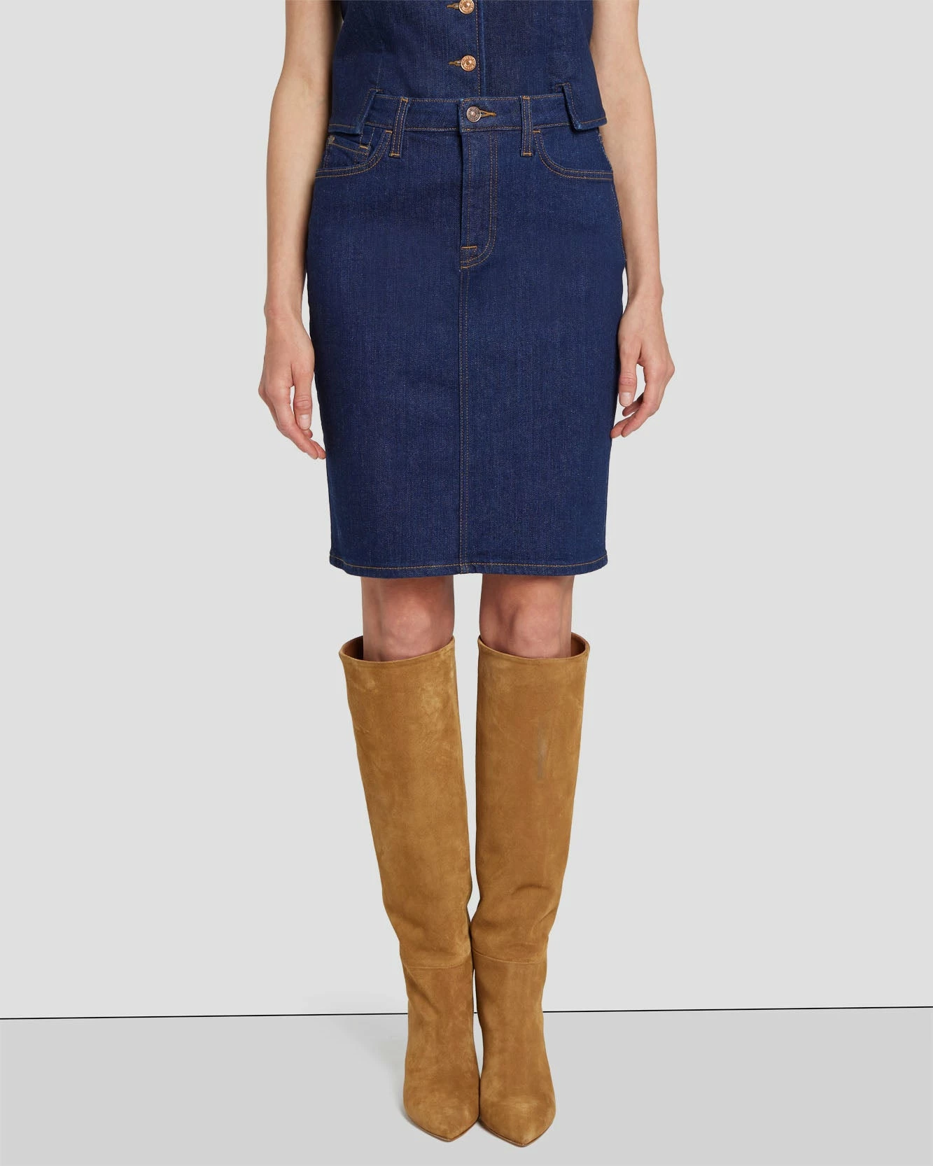 7 For All Mankind Easy Pencil Skirt In Magnolia 4 7 For All Mankind Easy Pencil Skirt In Magnolia - Image 2