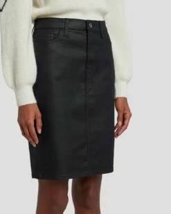 7 For All Mankind Coated Easy Pencil Skirt In Rabbit Hole -7 For All Mankind Sales 7U836830 RBD 3
