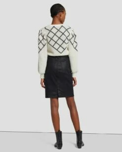 7 For All Mankind Coated Easy Pencil Skirt In Rabbit Hole -7 For All Mankind Sales 7U836830 RBD 4