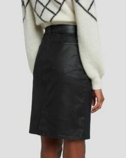 7 For All Mankind Coated Easy Pencil Skirt In Rabbit Hole -7 For All Mankind Sales 7U836830 RBD 5