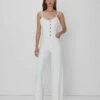 7 For All Mankind Bustier Jumpsuit In White -7 For All Mankind Sales 7U863595 WHT 01