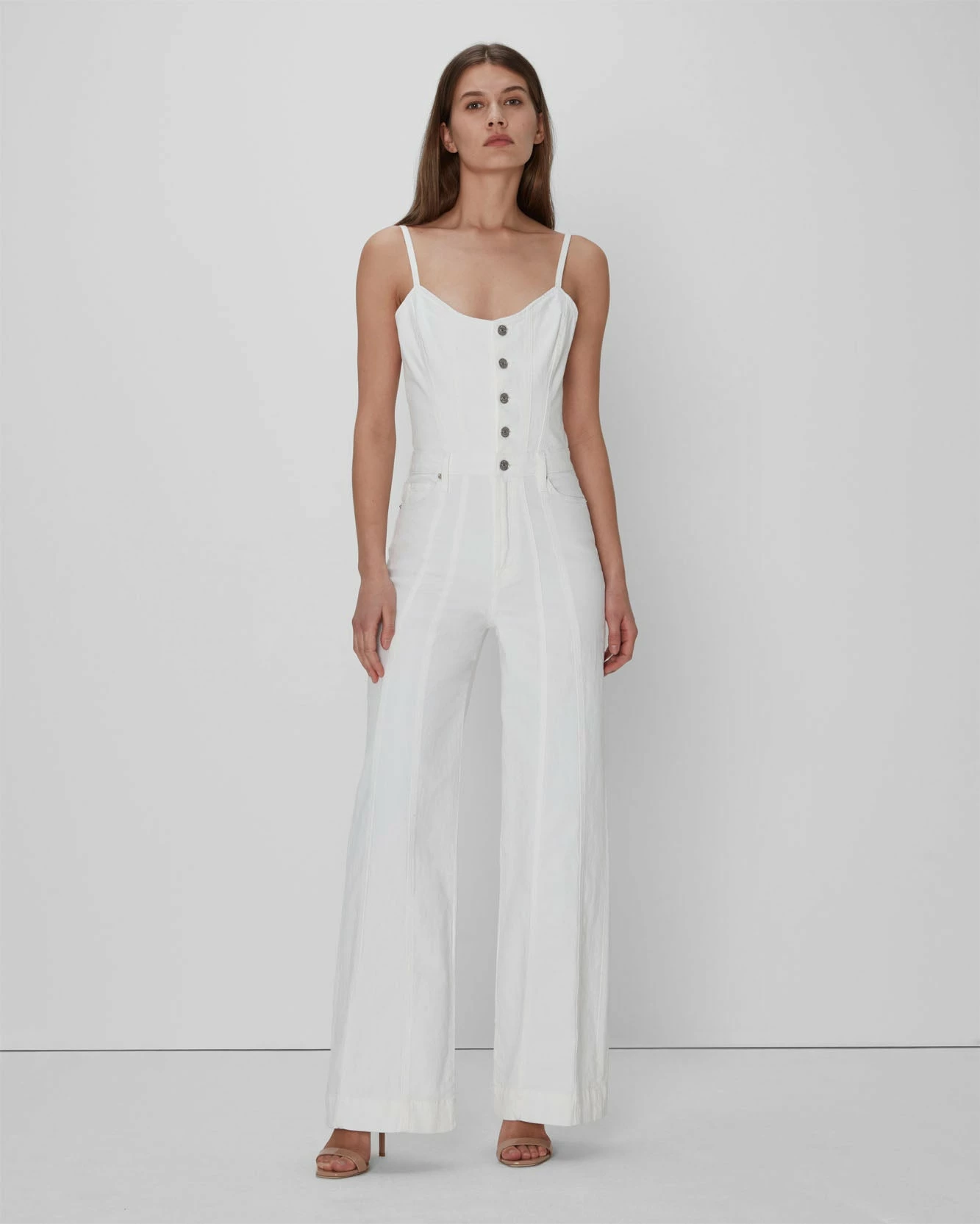 7 For All Mankind Bustier Jumpsuit In White 7 7 For All Mankind Bustier Jumpsuit In White - Image 5