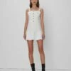 7 For All Mankind Surplus Flounce Dress In White 1 7 For All Mankind Surplus Flounce Dress In White -7 For All Mankind Sales 7U865595 WHT 01
