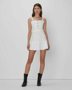 7 For All Mankind Surplus Flounce Dress In White 11 7 For All Mankind Surplus Flounce Dress In White -7 For All Mankind Sales 7U865595 WHT 05