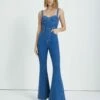 7 For All Mankind Beauty Denim Mega Flare Jumpsuit In Diana -7 For All Mankind Sales 7U887478 DID 1