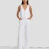 7 For All Mankind Denim Lustre Tailored Wide Leg Jumpsuit In Brilliant White 1 7 For All Mankind Denim Lustre Tailored Wide Leg Jumpsuit In Brilliant White -7 For All Mankind Sales 7U896786 BW0 1