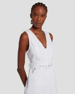 7 For All Mankind Pocket Dress In Brilliant White -7 For All Mankind Sales 7U897672 BW4 3