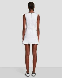 7 For All Mankind Pocket Dress In Brilliant White -7 For All Mankind Sales 7U897672 BW4 4