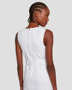 7 For All Mankind Pocket Dress In Brilliant White -7 For All Mankind Sales 7U897672 BW4 5