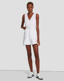 7 For All Mankind Pocket Dress In Brilliant White -7 For All Mankind Sales 7U897672 BW4 6