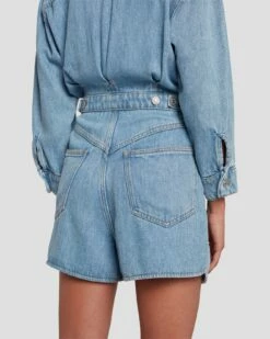 7 For All Mankind Denim Lustre Shortall In Volcan Blue 12 7 For All Mankind Denim Lustre Shortall In Volcan Blue -7 For All Mankind Sales 7U898C86 VCB 5