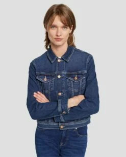 7 For All Mankind Luxe Vintage Classic Trucker Jacket In Deep Soul 10 7 For All Mankind Luxe Vintage Classic Trucker Jacket In Deep Soul -7 For All Mankind Sales 7U918A91 DSL 3