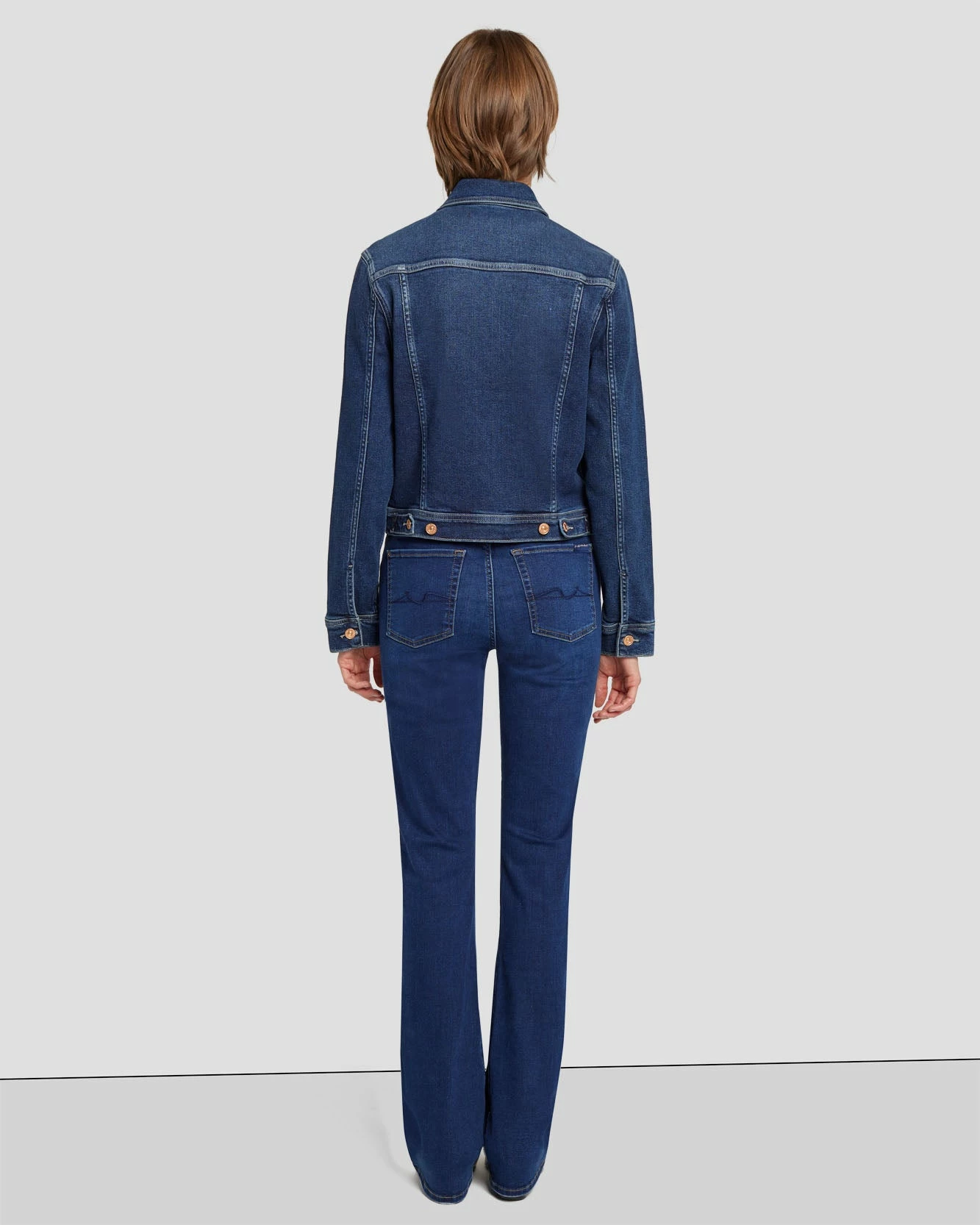 7 For All Mankind Luxe Vintage Classic Trucker Jacket In Deep Soul 6 7 For All Mankind Luxe Vintage Classic Trucker Jacket In Deep Soul - Image 4