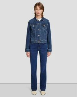 7 For All Mankind Luxe Vintage Classic Trucker Jacket In Deep Soul 13 7 For All Mankind Luxe Vintage Classic Trucker Jacket In Deep Soul -7 For All Mankind Sales 7U918A91 DSL 6