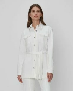 7 For All Mankind Leisure Jacket In White