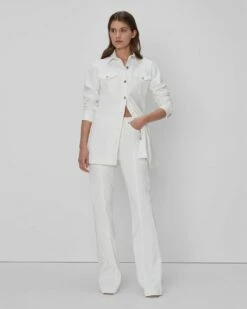 7 For All Mankind Leisure Jacket In White -7 For All Mankind Sales 7U928595 WHT 04
