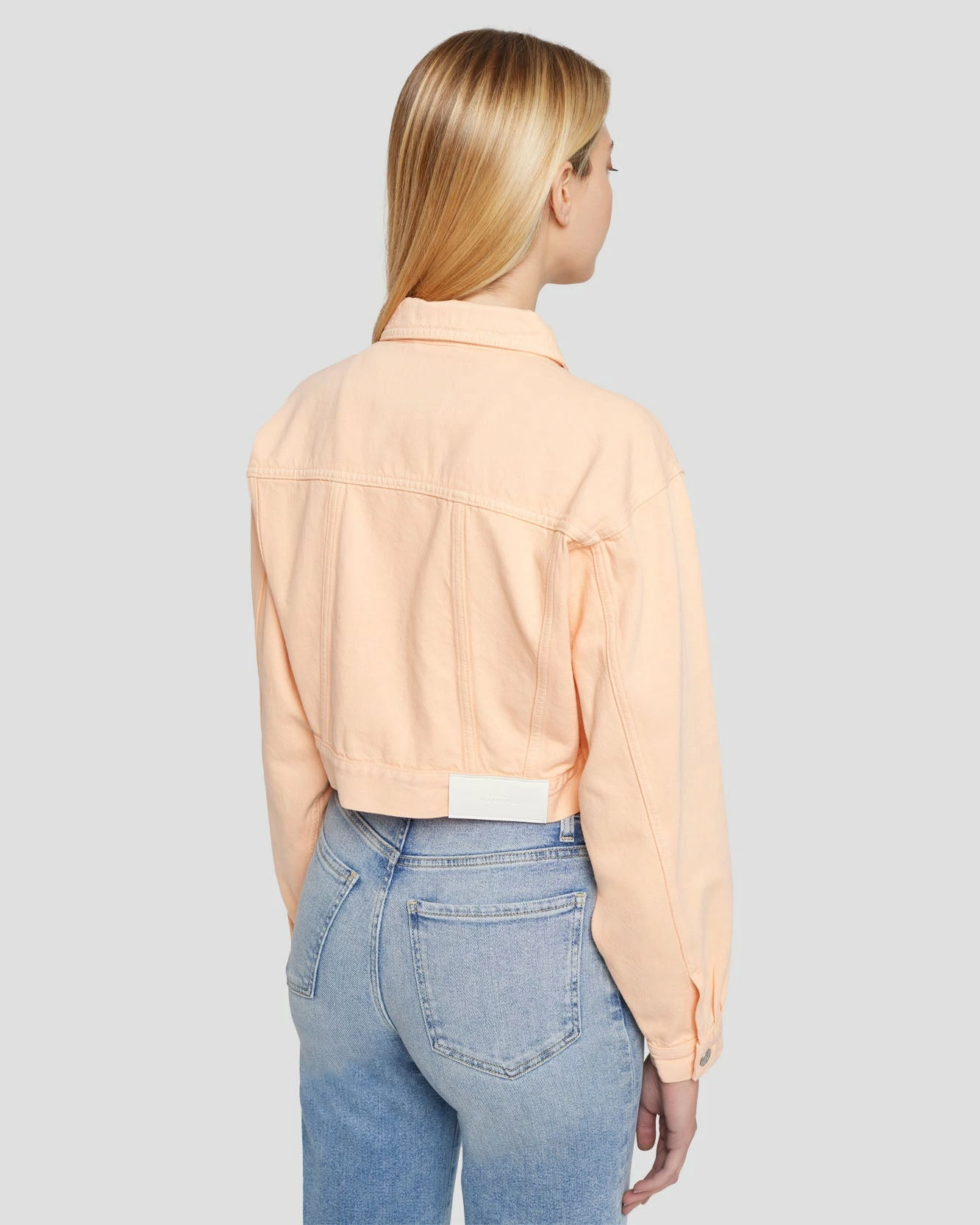 7 For All Mankind Cropped Trucker Jacket In Prairie Sunset 6 7 For All Mankind Cropped Trucker Jacket In Prairie Sunset - Image 4