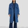 7 For All Mankind Tailored Denim Trench Coat In Calla -7 For All Mankind Sales 7U944855 LLA 1