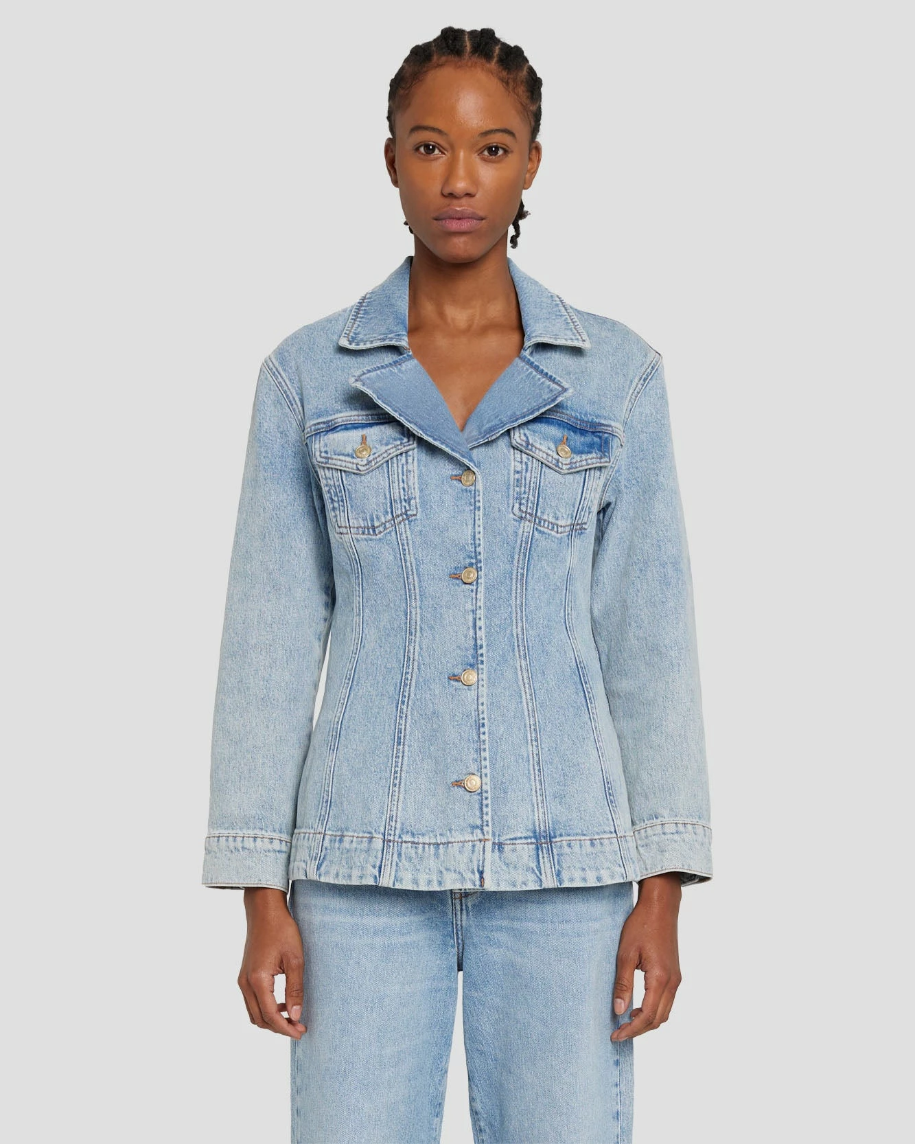 7 For All Mankind MANKIND Tailored Trucker Jacket In Ode To 3 7 For All Mankind MANKIND Tailored Trucker Jacket In Ode To
