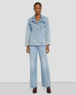 7 For All Mankind MANKIND Tailored Trucker Jacket In Ode To 10 7 For All Mankind MANKIND Tailored Trucker Jacket In Ode To -7 For All Mankind Sales 7U945C10 OD2 2