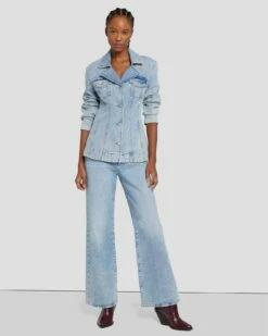 7 For All Mankind MANKIND Tailored Trucker Jacket In Ode To 13 7 For All Mankind MANKIND Tailored Trucker Jacket In Ode To -7 For All Mankind Sales 7U945C10 OD2 6