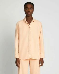 7 For All Mankind Denim Lustre Classic Button Up Shirt In Prairie Sunset