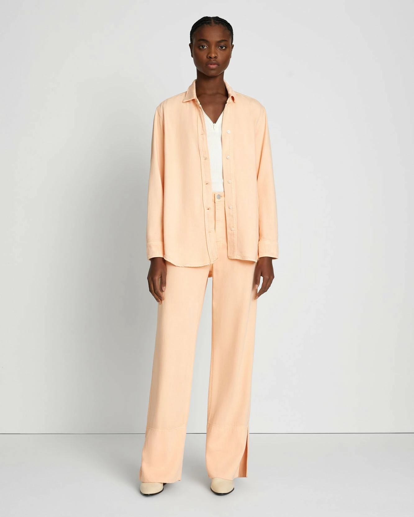 7 For All Mankind Denim Lustre Classic Button Up Shirt In Prairie Sunset 4 7 For All Mankind Denim Lustre Classic Button Up Shirt In Prairie Sunset - Image 2