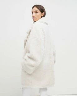 7 For All Mankind Shearling Cozy Coat In Ivory -7 For All Mankind Sales 7ada760dbded9ecac1094d1d8955cbb7