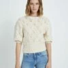 7 For All Mankind Pointelle Sweater In Cream -7 For All Mankind Sales 7n101d76 crm 1