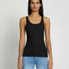 7 For All Mankind Basic Scoop Tank In Jet Set -7 For All Mankind Sales 7n308c43 jet 1 edit