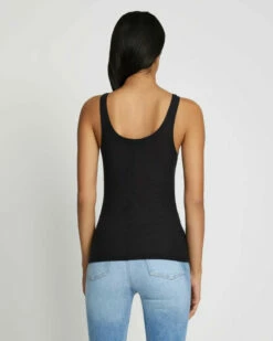 7 For All Mankind Basic Scoop Tank In Jet Set -7 For All Mankind Sales 7n308c43 jet 4 edit