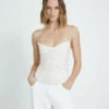 7 For All Mankind Ruched Cami In White -7 For All Mankind Sales 7n322d43 wht 1