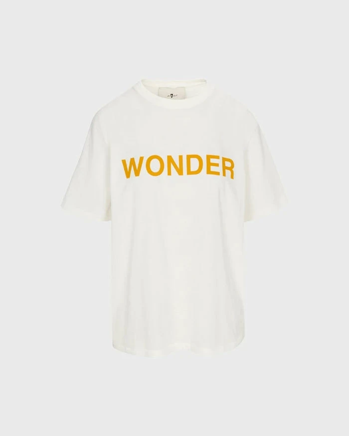 7 For All Mankind Wonder Graphic Tee In White 3 7 For All Mankind Wonder Graphic Tee In White