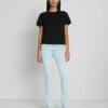 7 For All Mankind Scoop Neck Tee In Black -7 For All Mankind Sales 7n990353 blk 2 edit