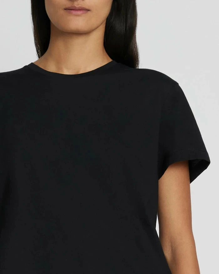 7 For All Mankind Scoop Neck Tee In Black 4 7 For All Mankind Scoop Neck Tee In Black - Image 2